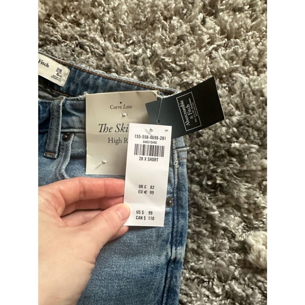 NWT Abercrombie curve love high rise skinny jeans - Picture 7 of 7